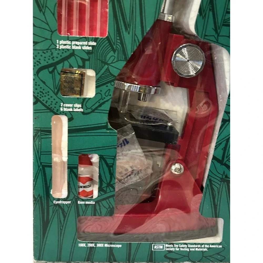 Vintage New TASCO 300X Microscope Kit In Box NOS Student Kids